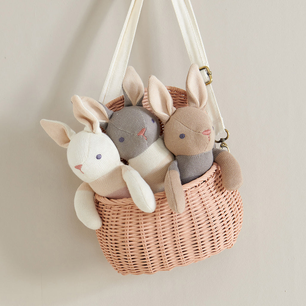 Coniglietto Morbido “Baby Threads" color grigio | ThreadBear Design