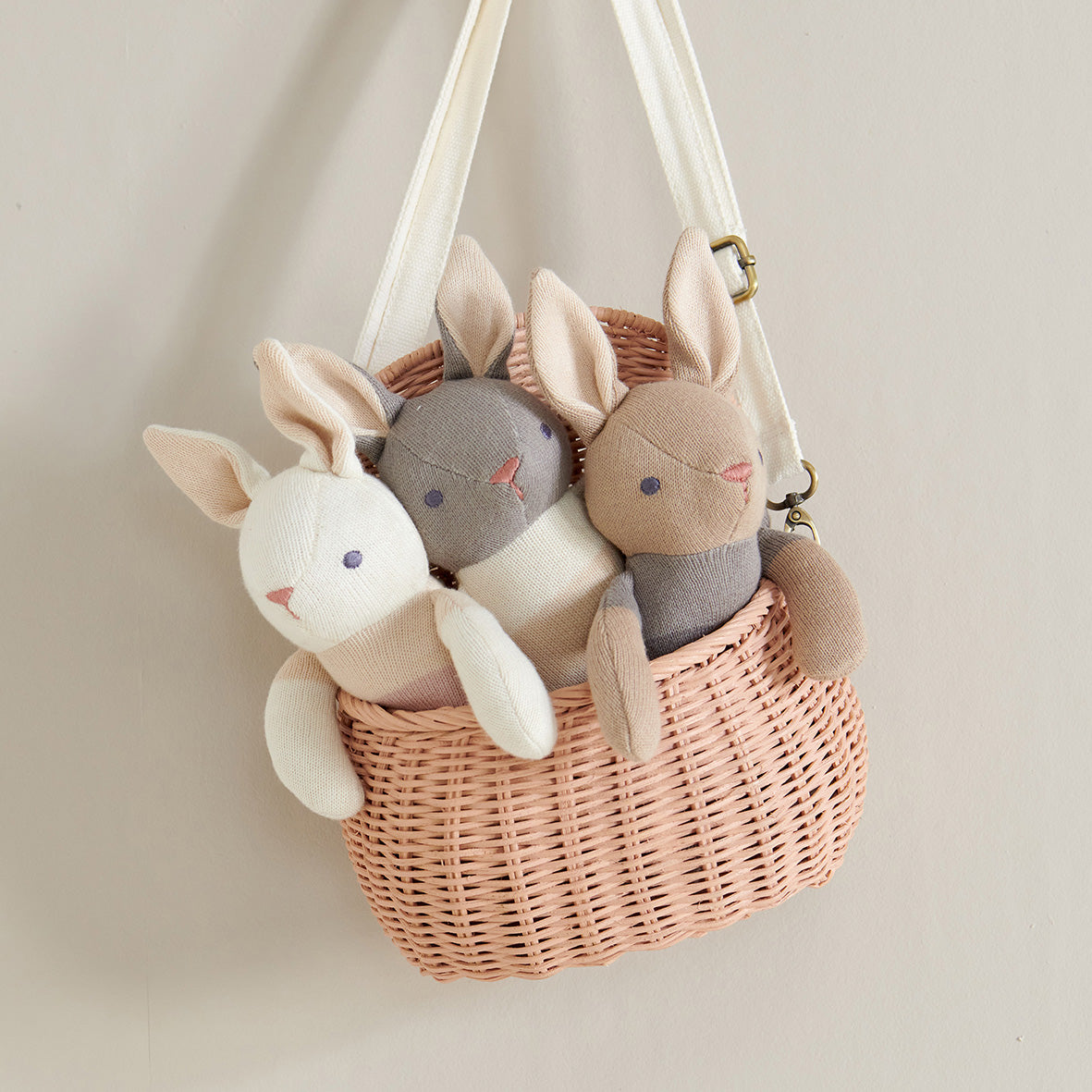 Coniglietto Morbido “Baby Threads" color grigio | ThreadBear Design