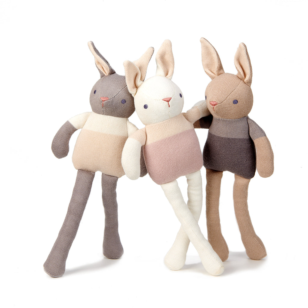 Coniglietto Morbido “Baby Threads" color grigio | ThreadBear Design