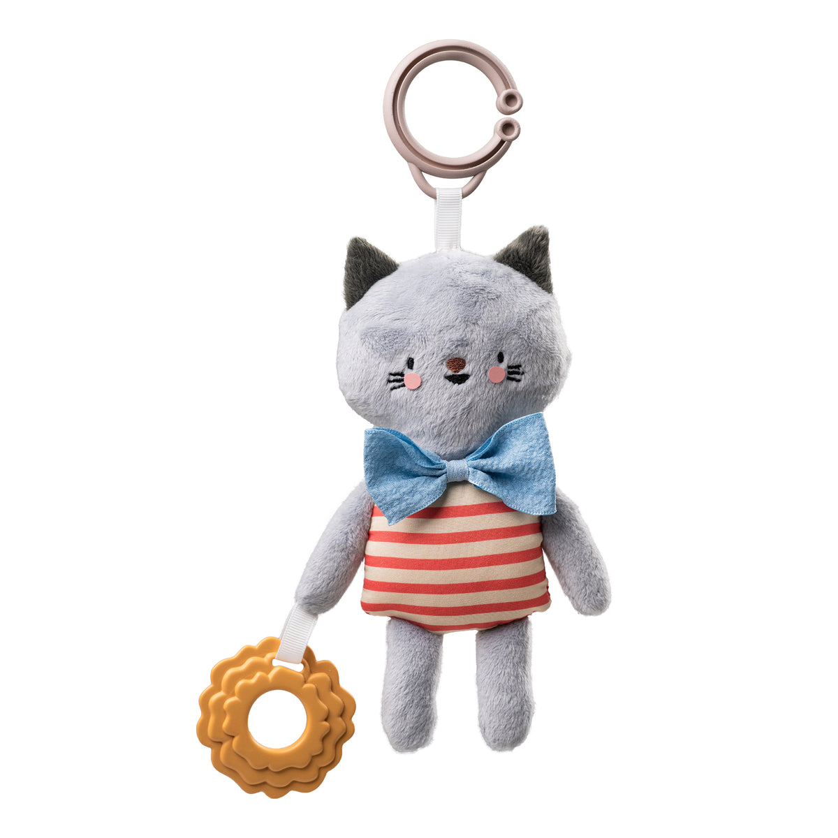 Clara la gattina – Peluche sensoriale con sonaglio e massaggiagengive | Taf Toys