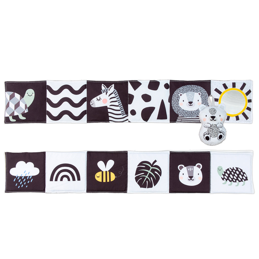 Libro in Stoffa Bianco e Nero “Savana” | Taf Toys