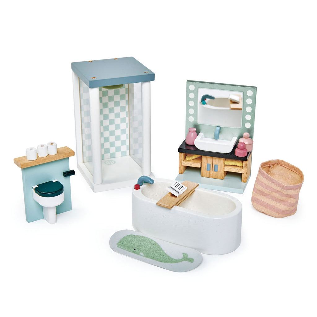 Set bagno Dovetail per casa delle bambole | Tender Leaf Toys