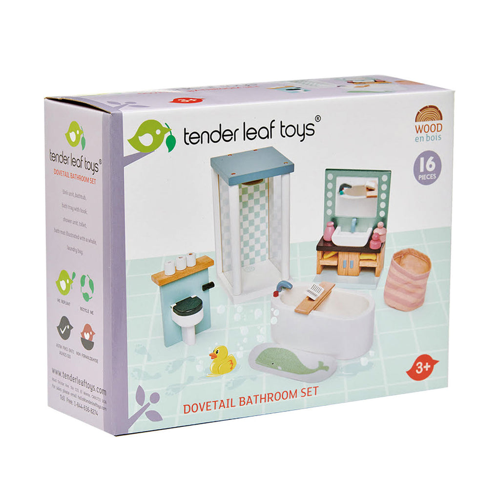 Set bagno Dovetail per casa delle bambole | Tender Leaf Toys