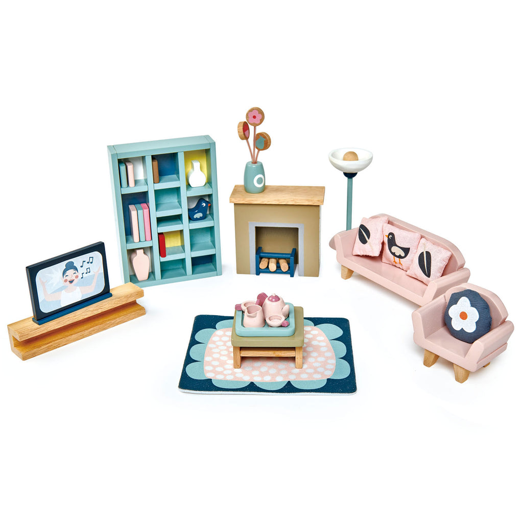 Soggiorno Dovetail per casa delle bambole | Tender Leaf Toys