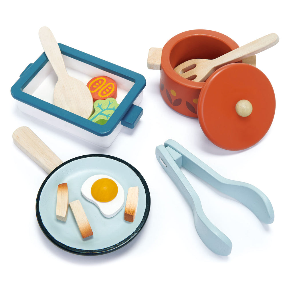 Set Pentole e Padelle in Legno | Tender Leaf Toys