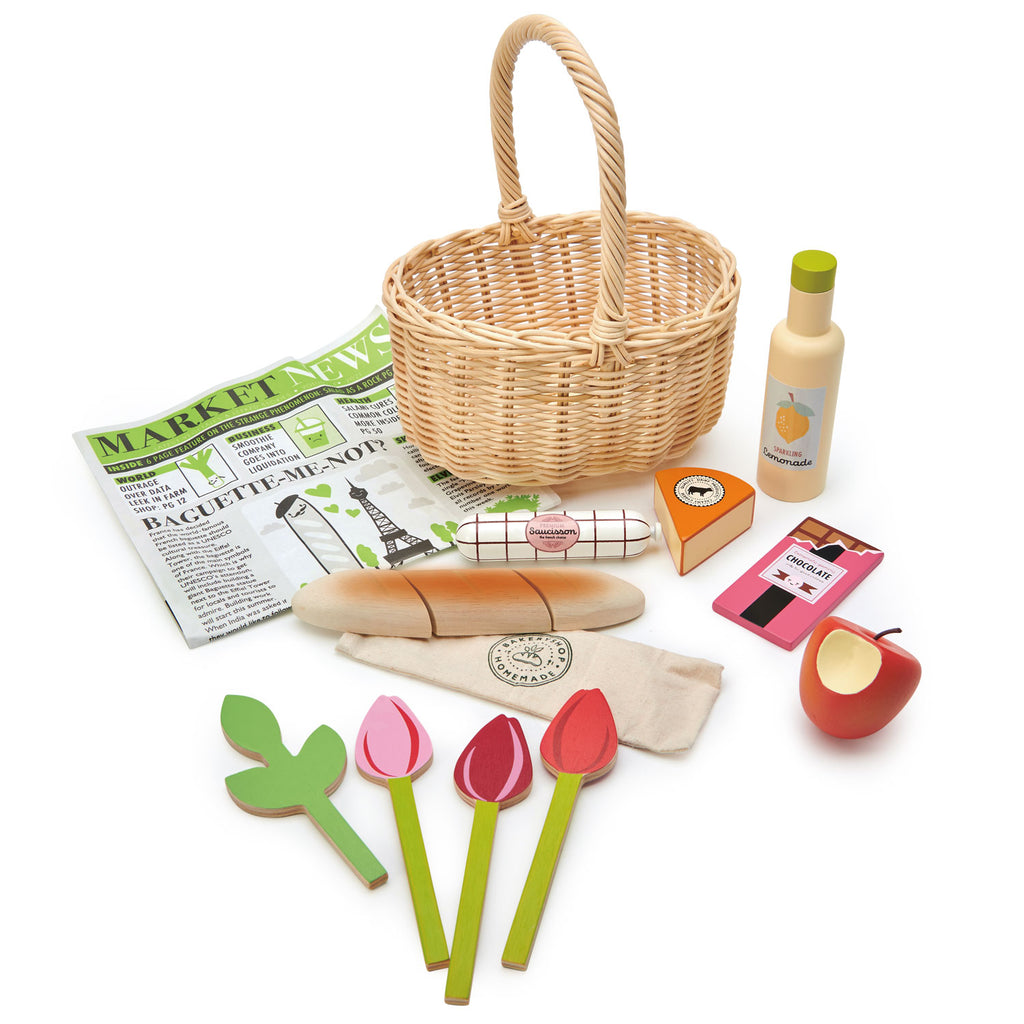 Cesto della Spesa in Legno | Tender Leaf Toys