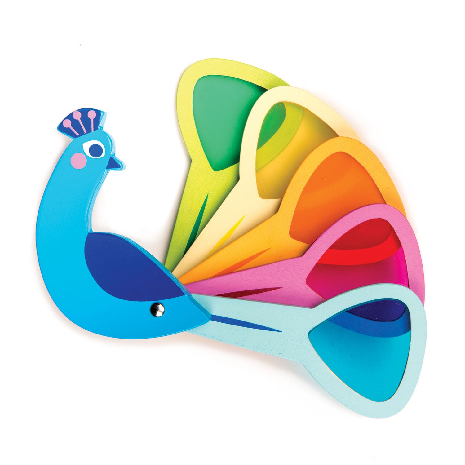 Pavone Multicolore in Legno | Tender Leaf Toys