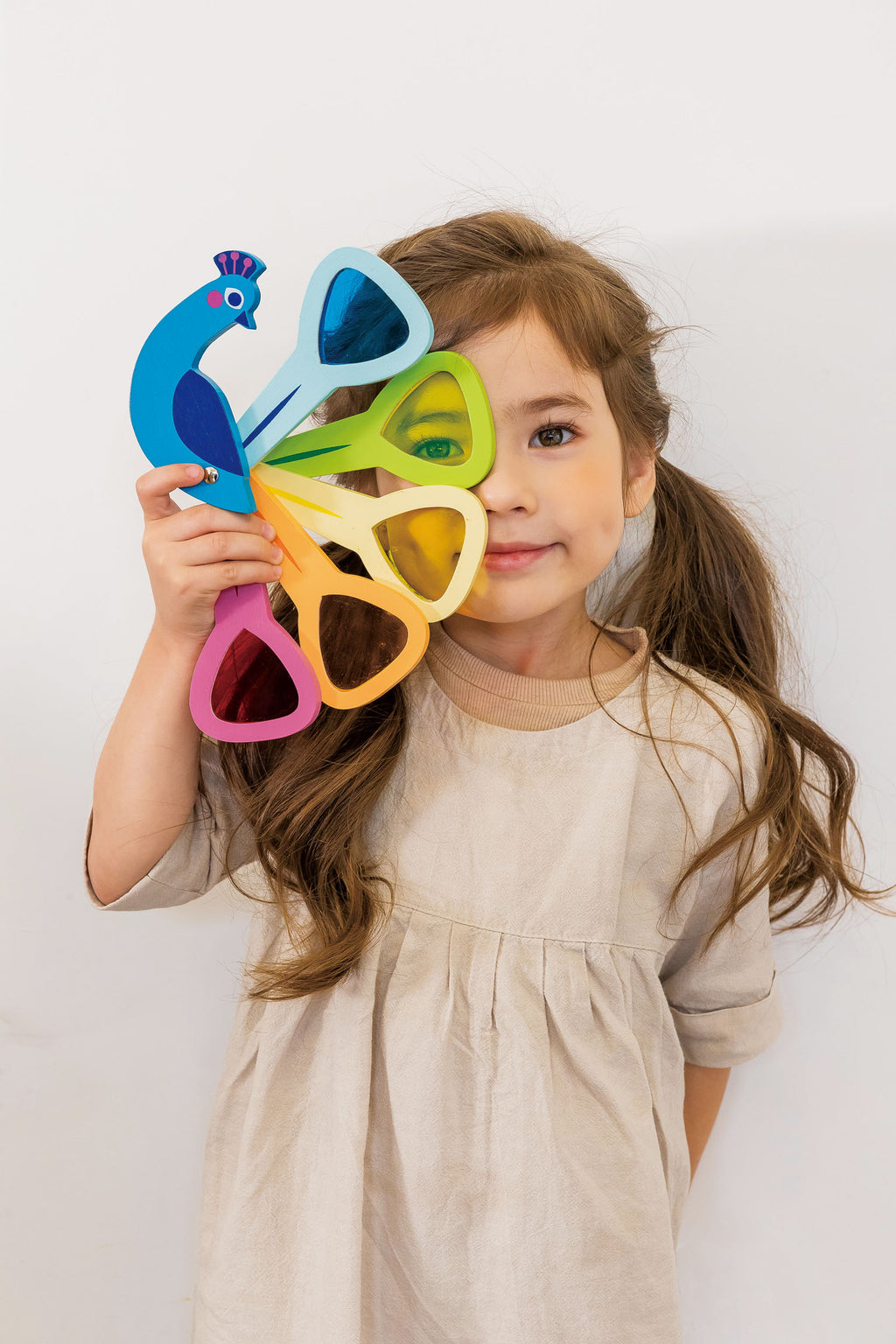 Pavone Multicolore in Legno | Tender Leaf Toys