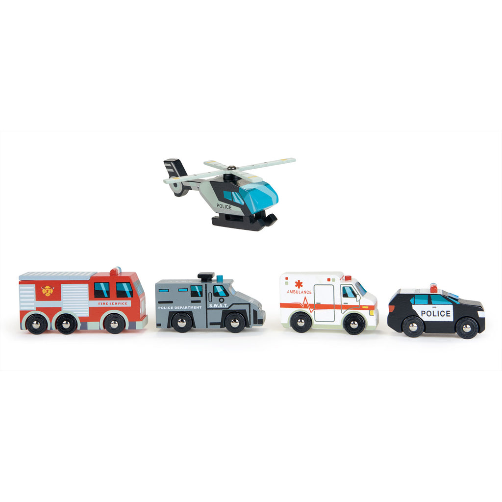 Veicoli di Soccorso in Legno | Tender Leaf Toys