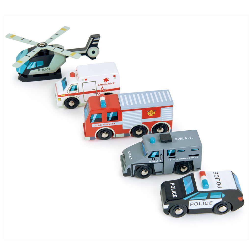 Veicoli di Soccorso in Legno | Tender Leaf Toys