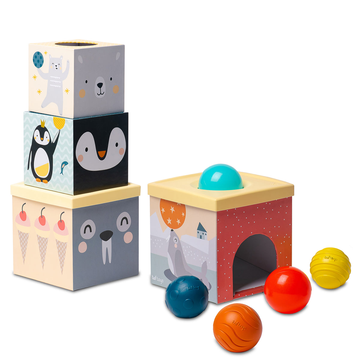 Torre impilabile "North Pole" con palline | Taf Toys