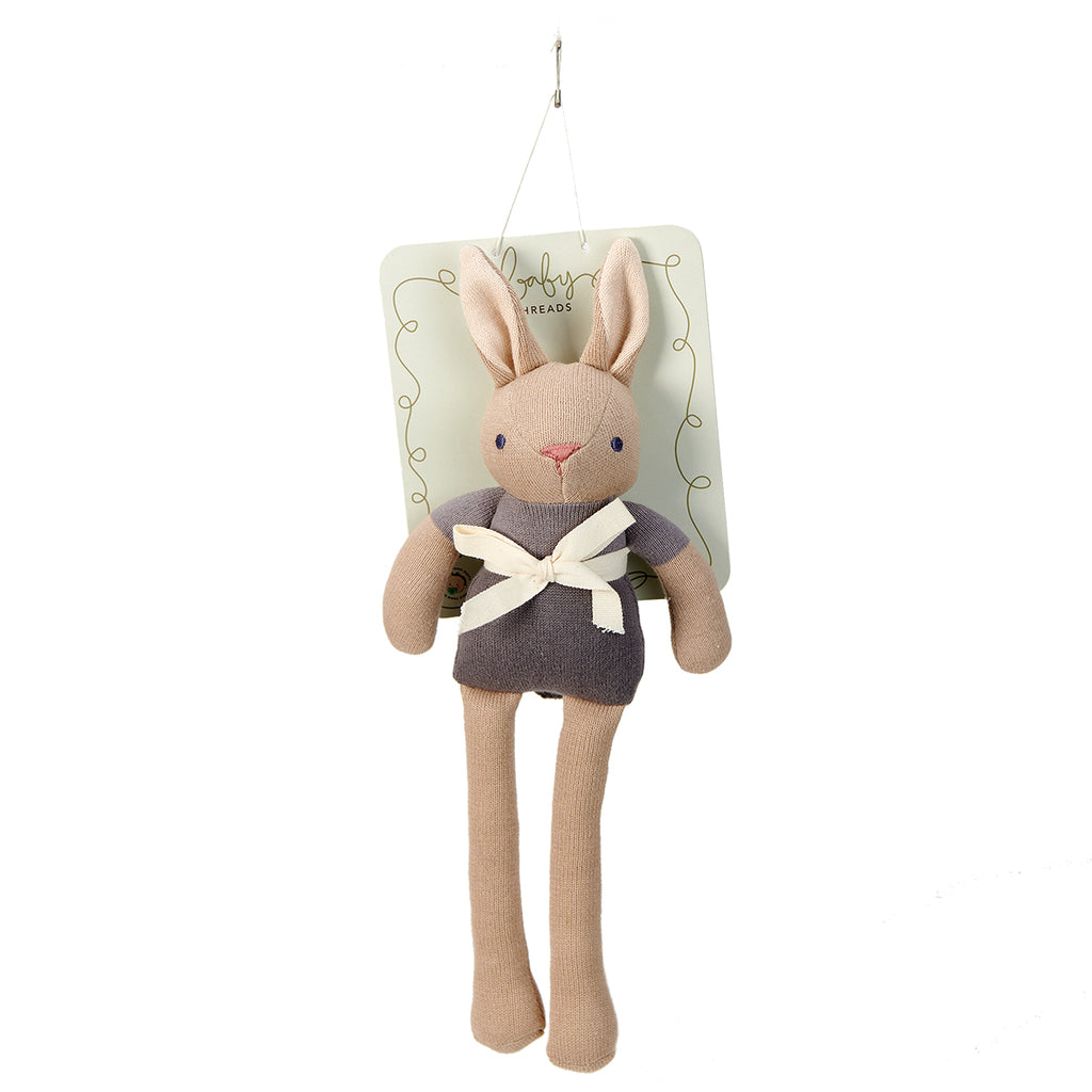Coniglietto Morbido “Baby Threads" color tortora | ThreadBear Design