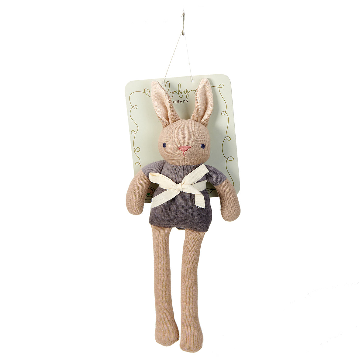 Coniglietto Morbido “Baby Threads" color tortora | ThreadBear Design