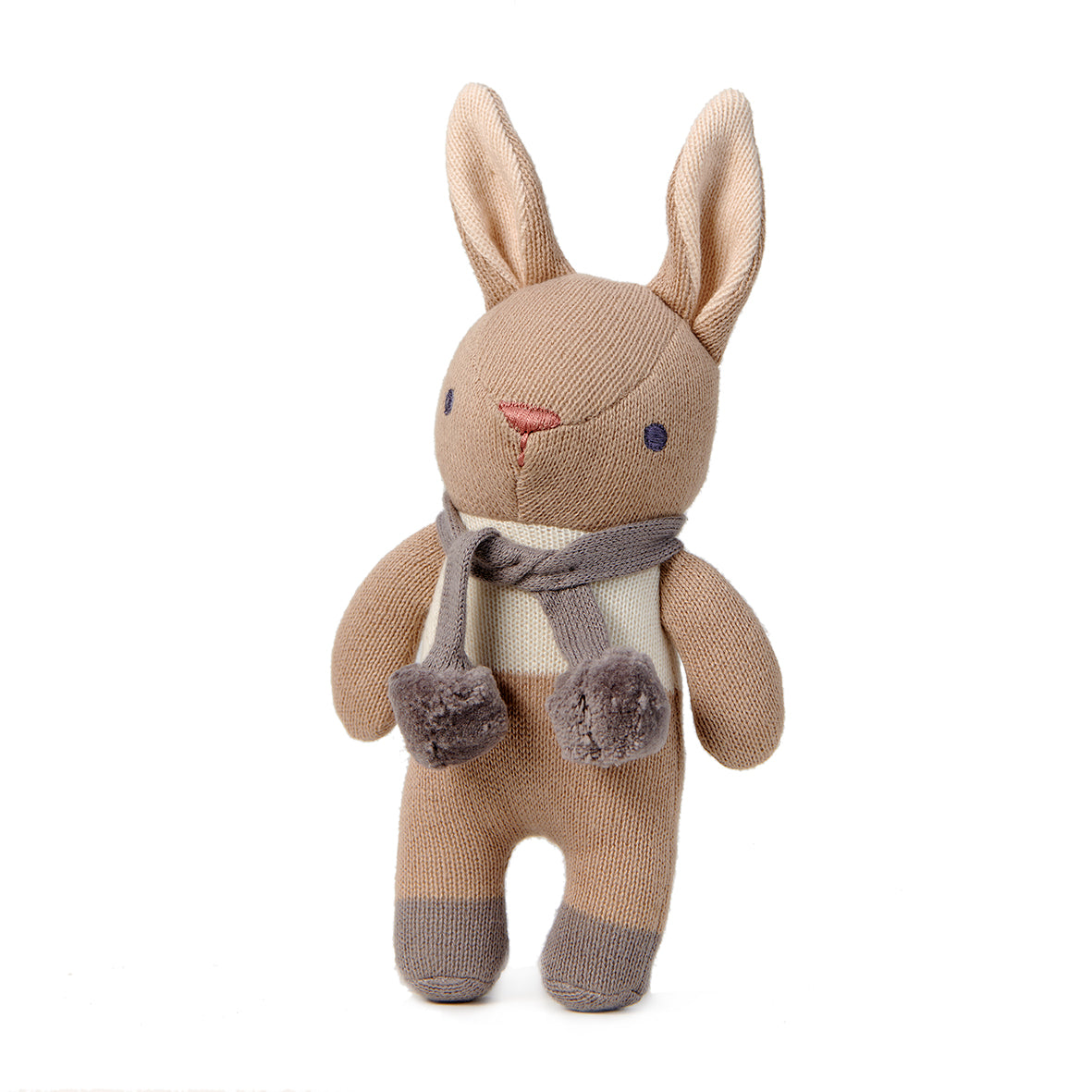 Coniglietto Sonaglio “Baby Threads" color tortora | ThreadBear Design